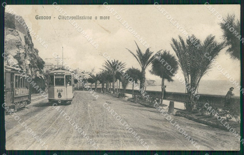 Genova Città Circonvallazione a Mare Tram cartolina QZ5068 – fronte