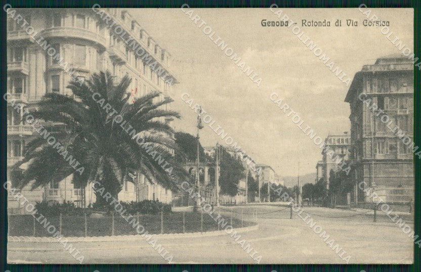 Genova Città Via Corsica PIEGHINE cartolina QZ5088 – fronte