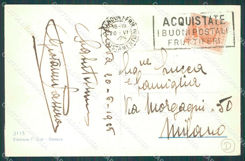 Genova Città Via Corsica cartolina QZ5090 – retro