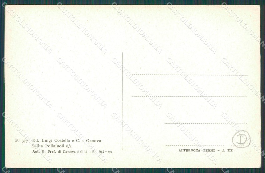 Genova Città Via Corsica Auto cartolina QZ5091 – retro