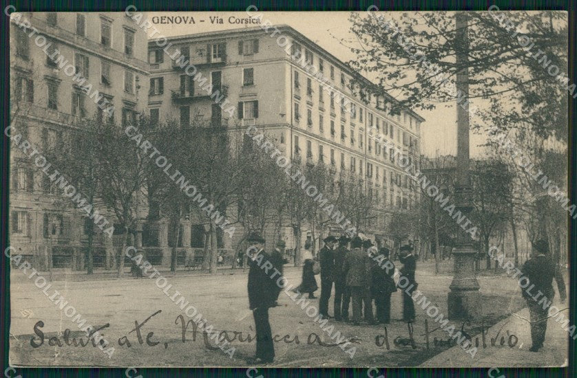 Genova Città Via Corsica cartolina QZ5099 – fronte