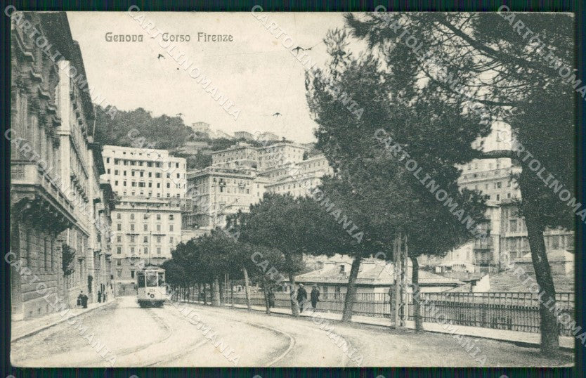 Genova Città Corso Firenze Tram cartolina QZ5105 – fronte
