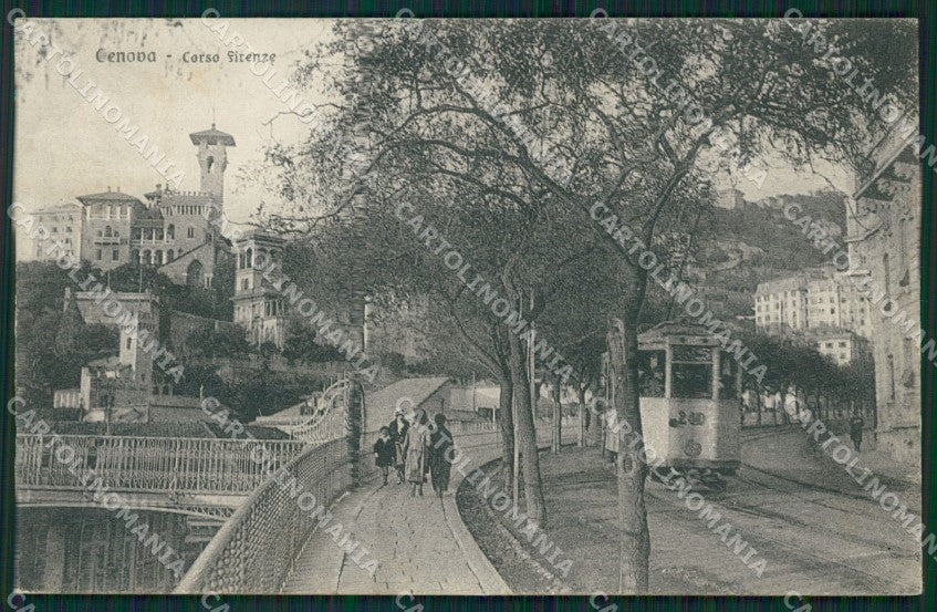Genova Città Corso Firenze Tram cartolina QZ5112 – fronte