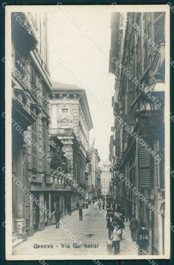 Genova Città Via Garibaldi Foto cartolina QZ5118 – fronte