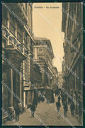 Genova Città Via Garibaldi Carrozza cartolina QZ5120 – fronte
