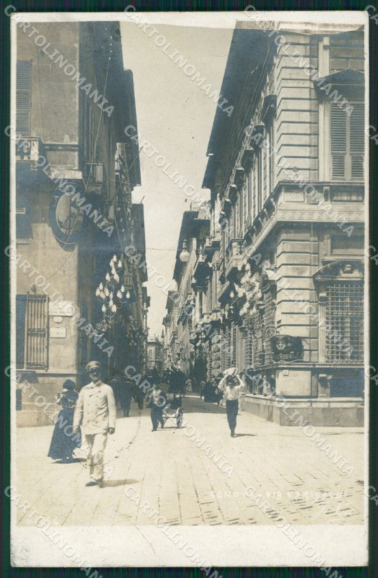 Genova Città Via Garibaldi Carretto J.Neer Foto cartolina QZ5125 – fronte