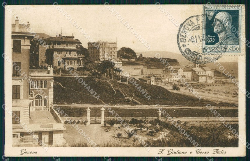 Genova Città Corso Italia cartolina QZ5137 – fronte