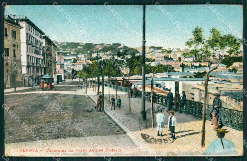 Genova Città Corso Podestà Tram cartolina QZ5151 – fronte