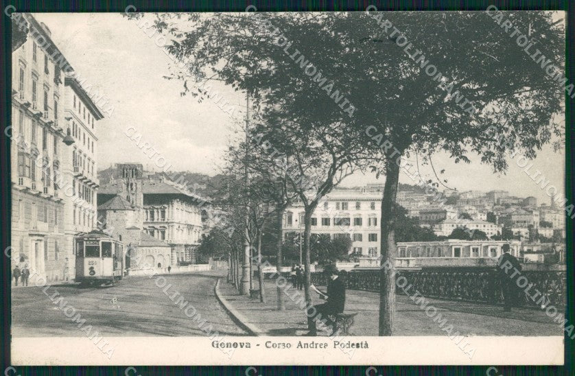 Genova Città Corso Podestà Tram cartolina QZ5157 – fronte