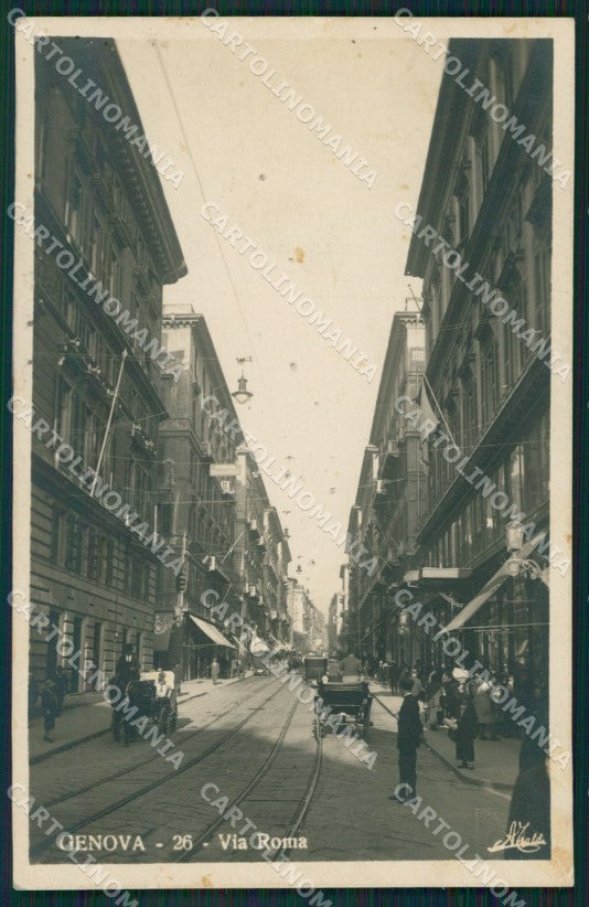 Genova Città Via Roma Carrozze FORI Foto cartolina QZ5161 – fronte