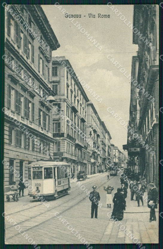Genova Città Via Roma Tram cartolina QZ5167 – fronte
