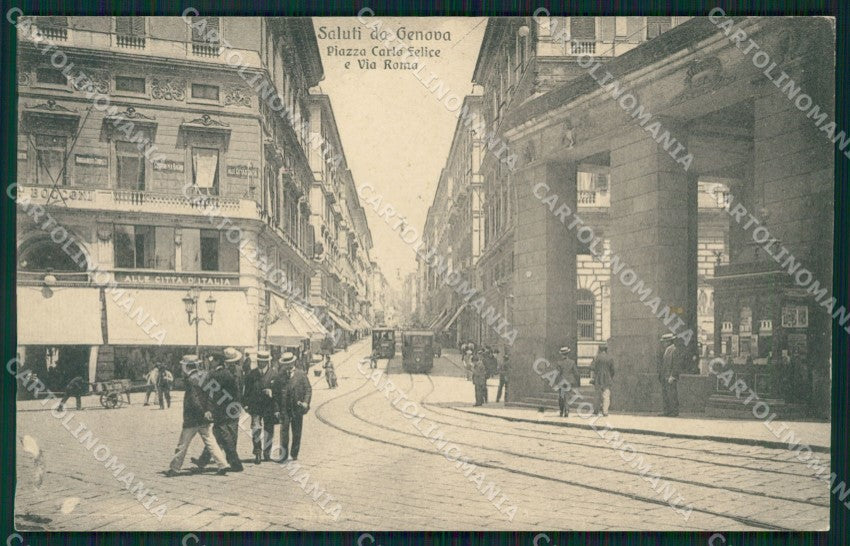 Genova Città Via Roma Tram cartolina QZ5172 – fronte