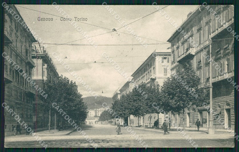 Genova Città Corso Torino PIEGHINA cartolina QZ5183 – fronte