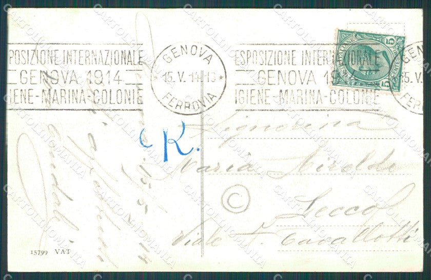 Genova Città Via XX Settembre Tram cartolina QZ5196 – retro
