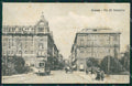 Genova Città Via XX Settembre Tram MACCHIE cartolina QZ5197 – fronte