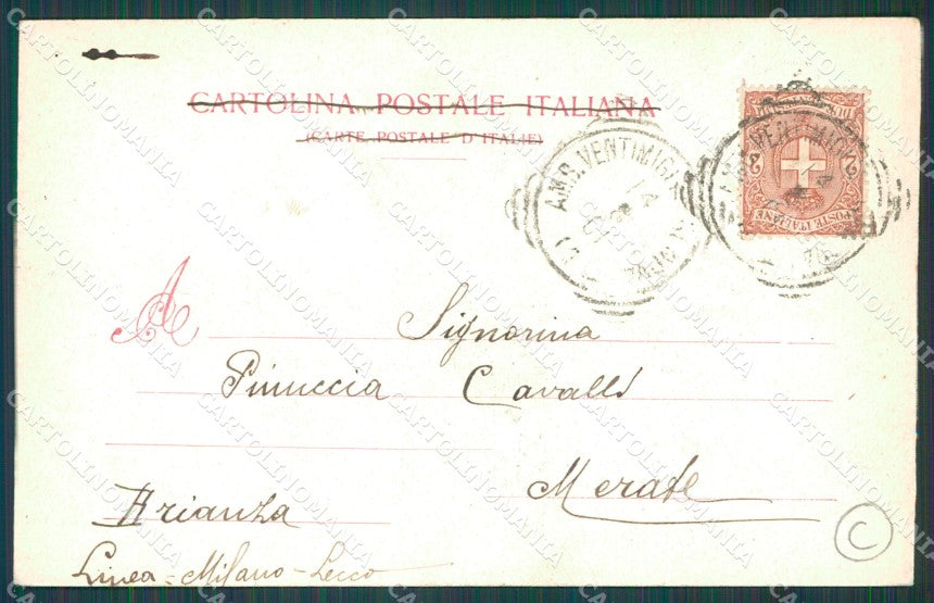 Genova Città Via XX Settembre Tram cartolina QZ5201 – retro