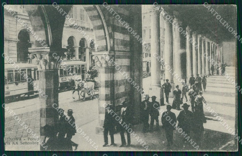 Genova Città Via XX Settembre Tram Carrozza cartolina QZ5205 – fronte