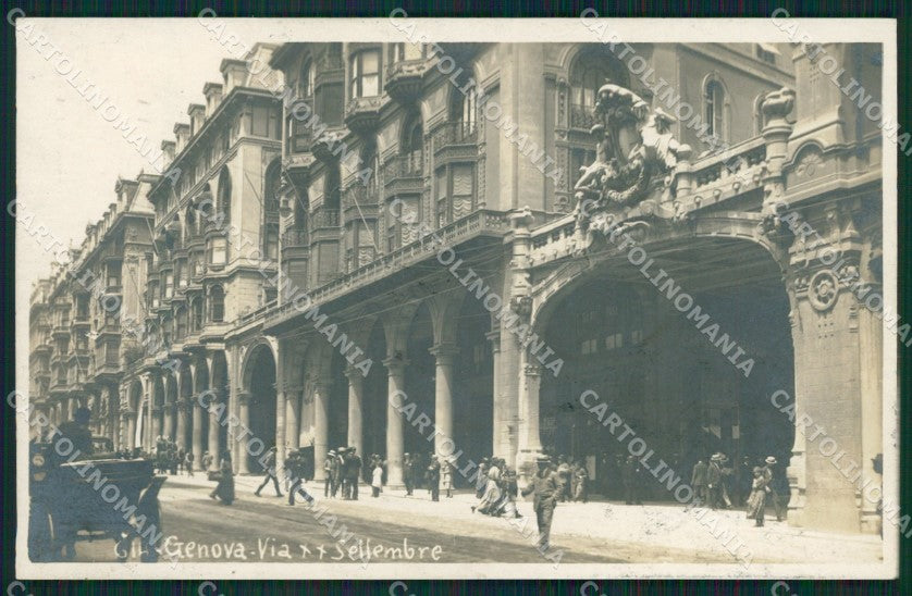 Genova Città Via XX Settembre Carrozza Foto cartolina QZ5213 – fronte