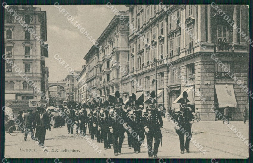 Genova Città Via XX Settembre Carabinieri cartolina QZ5222 – fronte