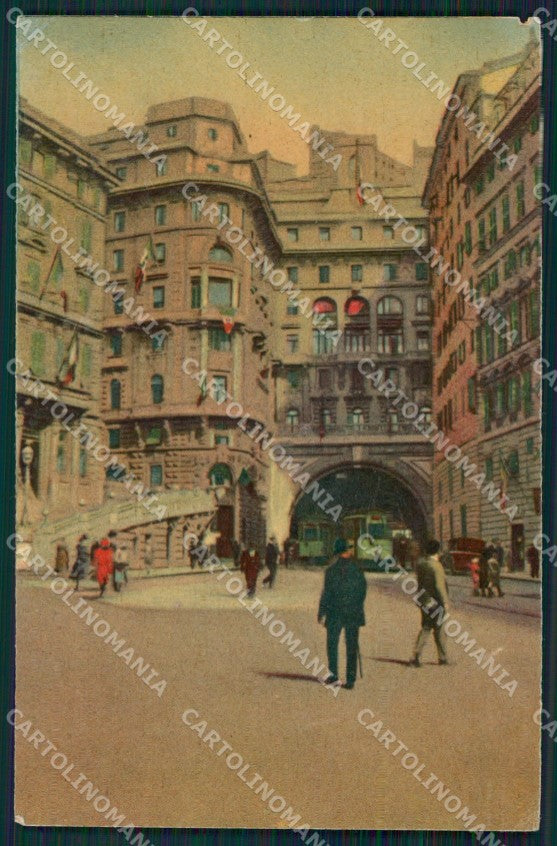 Genova Città Piazza Corridoni Tram ABRASA cartolina QZ5235 – fronte