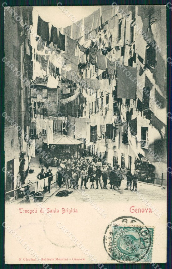 Genova Città Truogoli Santa Brigida cartolina QZ5239 – fronte