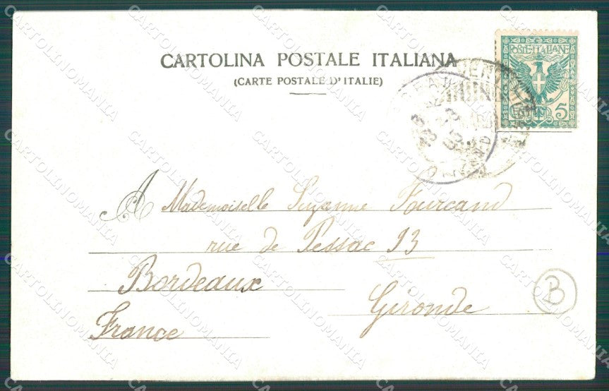 Genova Città Vico Monachette cartolina QZ5244 – retro