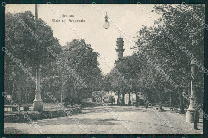 Genova Città Viale Acquasola Tram cartolina QZ5247 – fronte