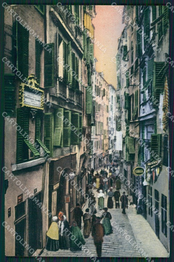 Genova Città Vico Ponticello Colombo cartolina QZ5249 – fronte