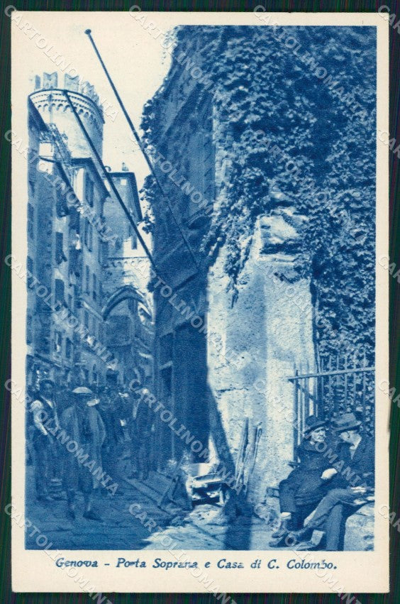 Genova Città Porta Soprana Colombo cartolina QZ5251 – fronte