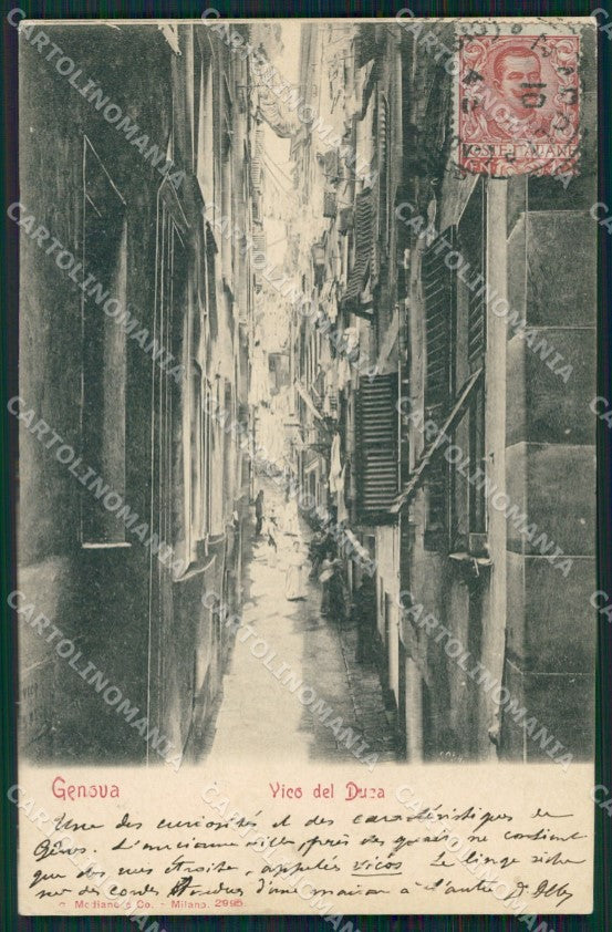 Genova Città Vico del Duca cartolina QZ5258 – fronte