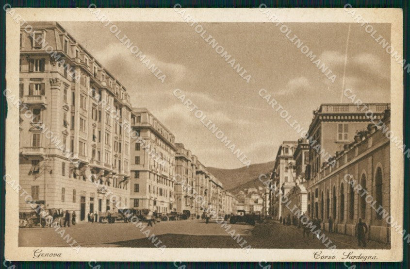 Genova Città Corso Sardegna PIEGHINA cartolina QZ5265 – fronte