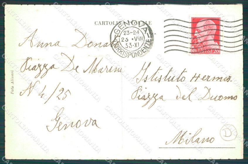 Genova Città Via XX Settembre Colombo cartolina QZ5271 – retro