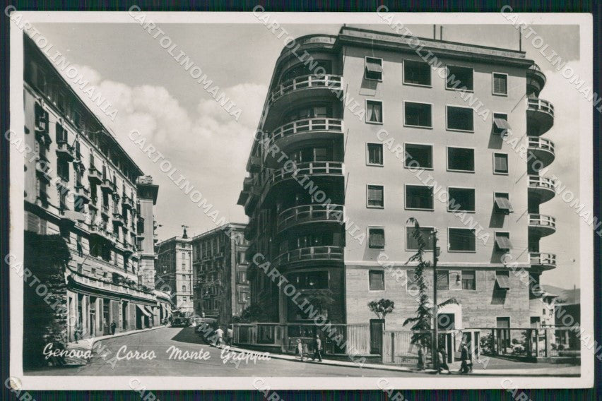 Genova Città Corso Monte Grappa PIEGA Foto cartolina QZ5275 – fronte