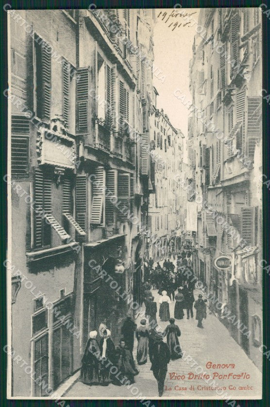 Genova Città Vico Ponticello cartolina QZ5279 – fronte