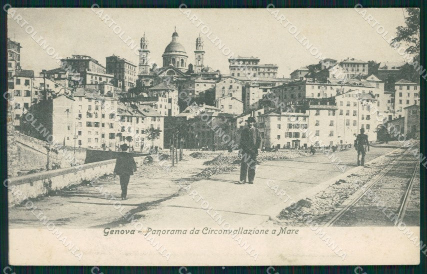 Genova Città Circonvallazione a Mare PIEGHINA cartolina QZ5284 – fronte