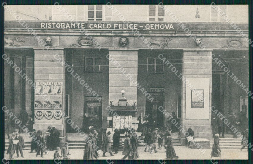 Genova Città Ristorante Carlo Felice cartolina QZ5295 – fronte