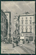 Genova Città Via San Lorenzo Tram RIPARATA cartolina QZ5298 – fronte