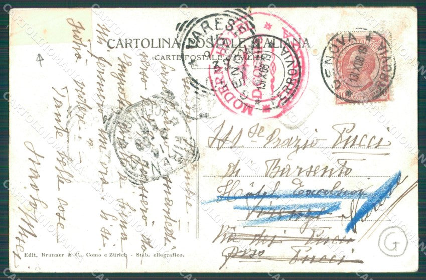 Genova Città Via San Lorenzo Tram RIPARATA cartolina QZ5298 – retro
