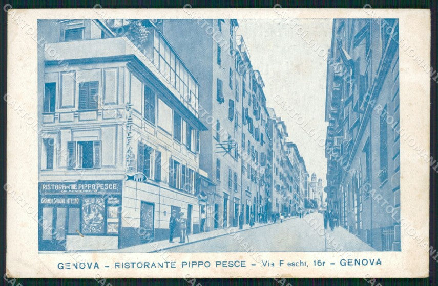 Genova Città Via Fieschi Pubblicitaria cartolina QZ5307 – fronte