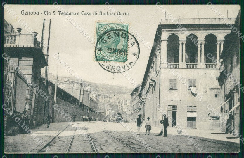 Genova Città Via San Teodoro Doria cartolina QZ5310 – fronte