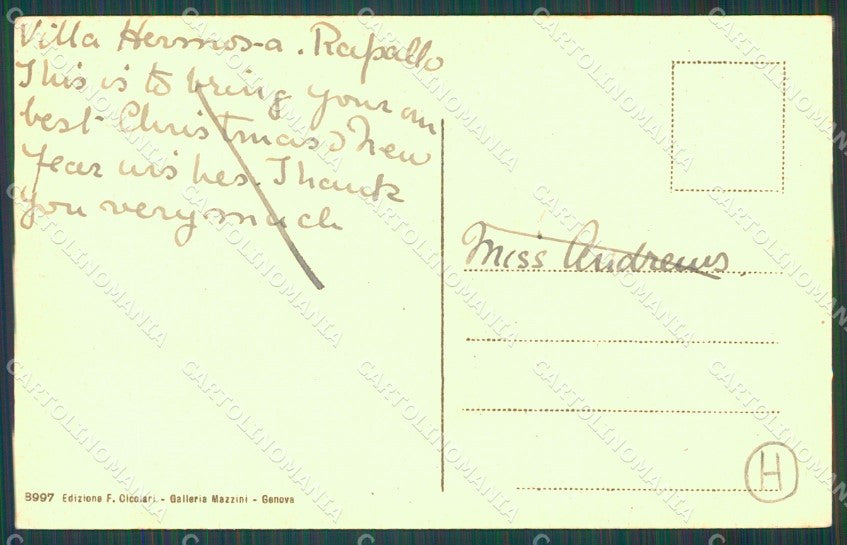 Genova Città Carretti Cavalli cartolina QZ5312 – retro