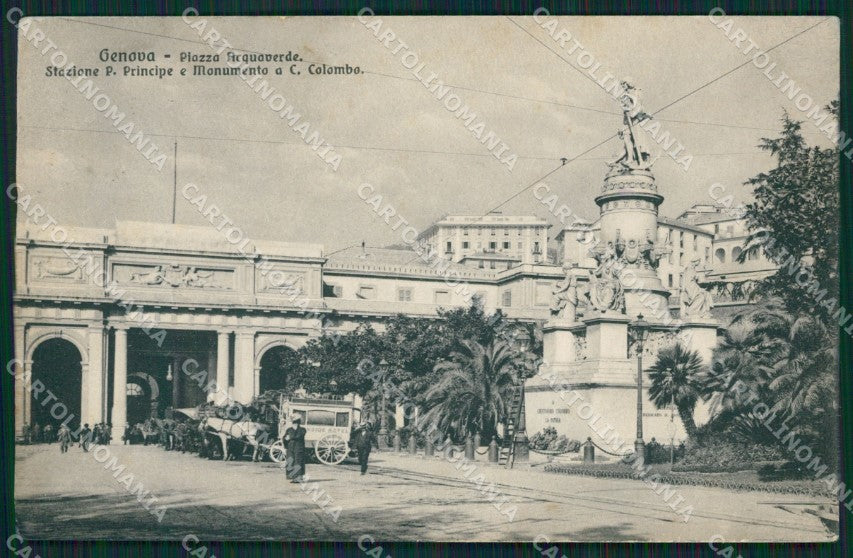 Genova Città Stazione Principe Carrozza cartolina QZ5320 – fronte