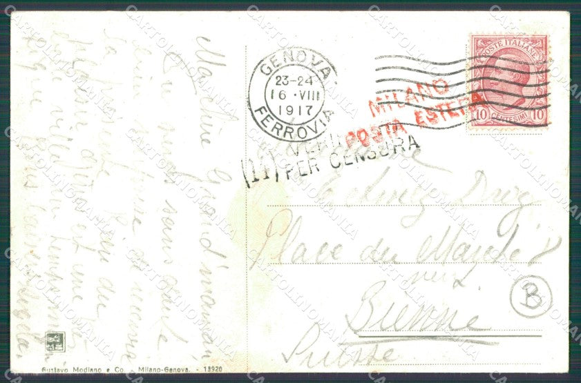 Genova Città Stazione Principe Carrozza PIEGHINA cartolina QZ5321 – retro
