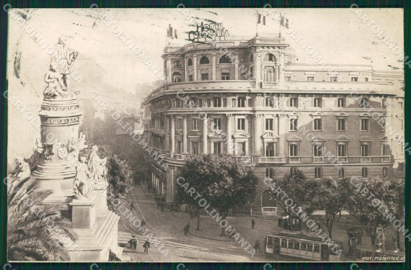 Genova Città Piazza Acquaverde PIEGA cartolina QZ5322 – fronte