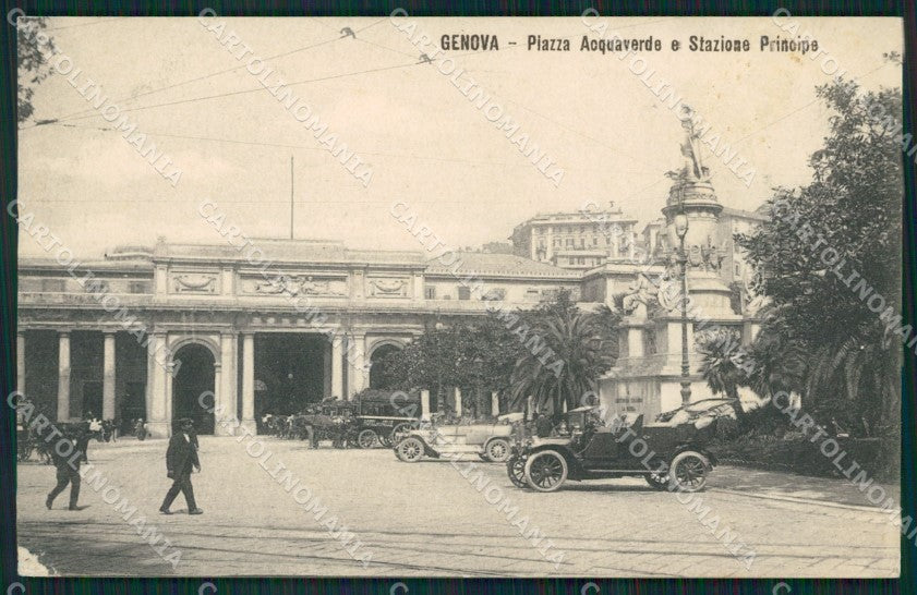 Genova Città Stazione Principe Auto ABRASA cartolina QZ5327 – fronte
