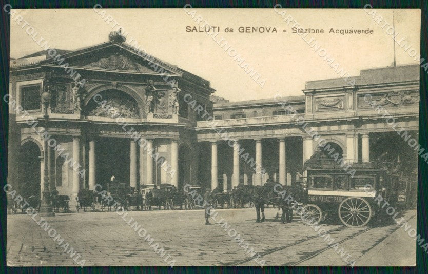 Genova Città Stazione Principe Carrozze cartolina QZ5328 – fronte
