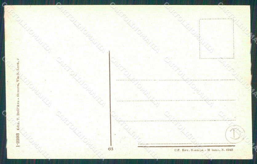 Genova Città Stazione Principe Carrozze cartolina QZ5328 – retro