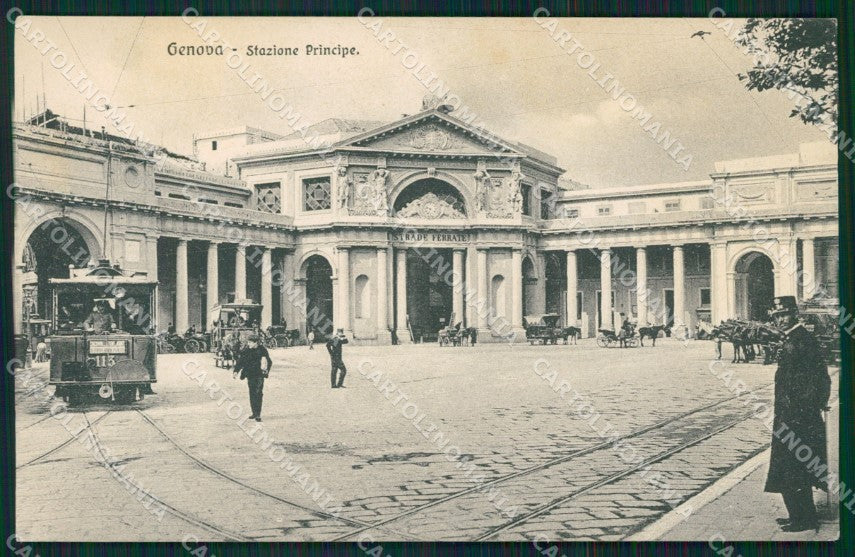 Genova Città Stazione Principe Tram cartolina QZ5331 – fronte