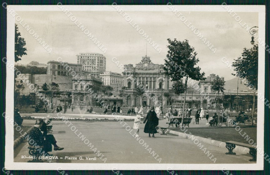 Genova Città Piazza Verdi Foto cartolina QZ5336 – fronte