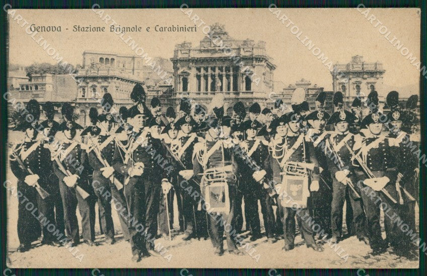 Genova Città Stazione Brignole Carabinieri cartolina QZ5346 – fronte